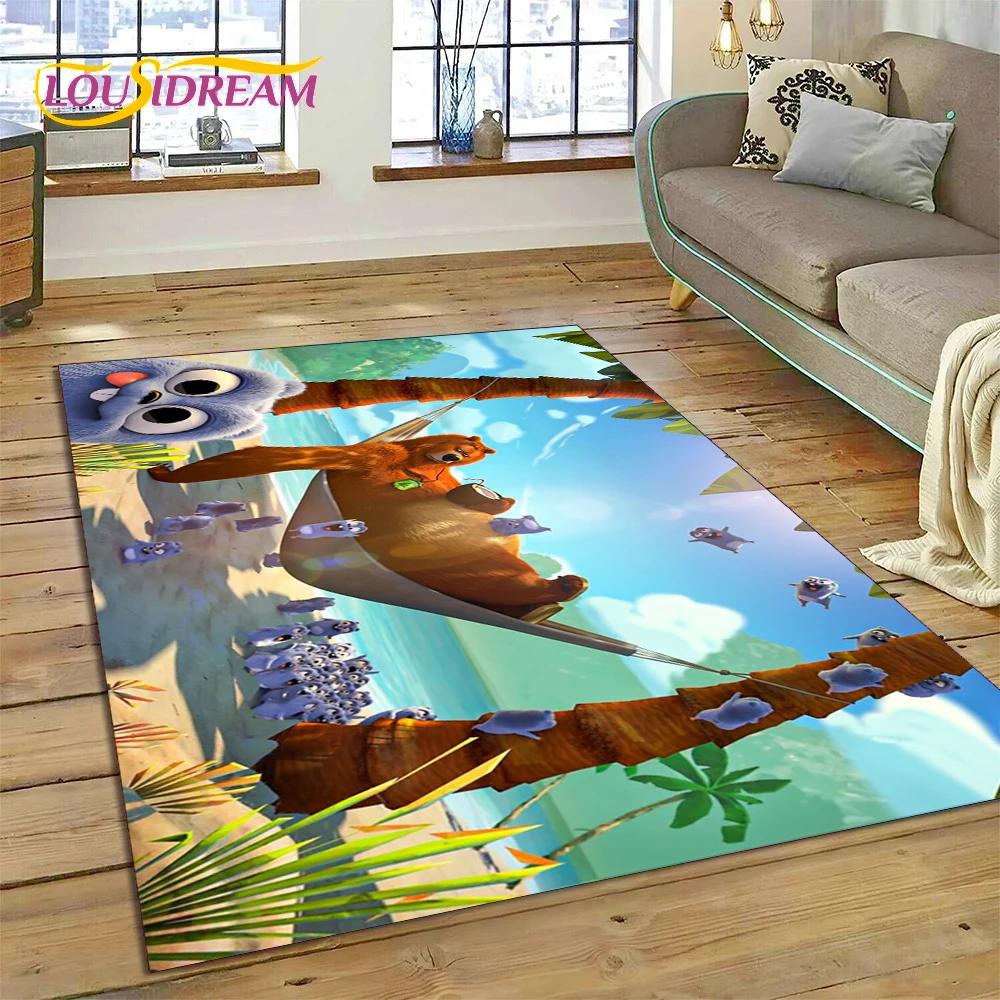 Cartoon Grizzy and The Lemmings Rug Carpet for Living Room Bedroom Home Decor,Floor Mat Non-slip Decoration for Sofa Doormat Kid