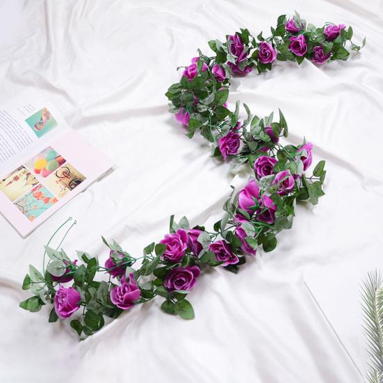 220 см искусственный цветок роза виноградная лоза висячая гирлянда вечерние украшения для дома и свадьбы