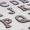 A-Z 1 Piece of English Alphabet Rhinestone Applique Cloth Sticker 3D Ironing Alphabet Sticker Clothes Badge Sticker Clothes Bag Shoes Sewing Supplies