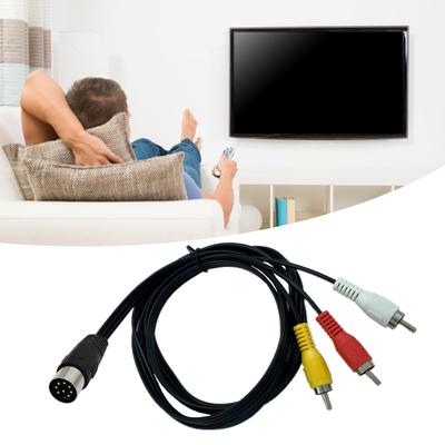 Кабель DIN 8Pin на 3RCA Кабель-адаптер DIN 8Pin (папа) на 3RCA для подключения винтажных устройств к современным системам