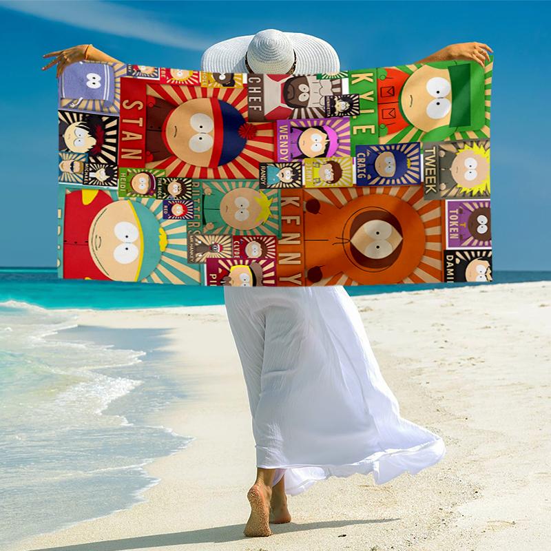 South Park Fashion Beach Towel: Ideal for Summer Adventures Soft, absorbent and quick drying suitable for swimming and bathing