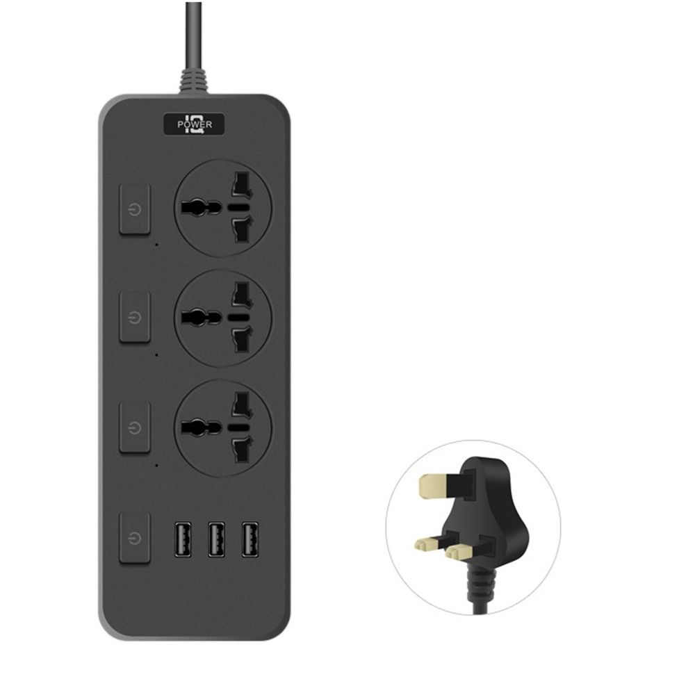 2500 Вт Электрическая вилка Розетка Универсальная плоская розетка Удлинитель шнура Плата расширения питания Предметы первой необходимости