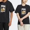 adidas Оригинальная футболка с принтом в стиле поп-арт, с коротким рукавом, черная, унисекс, HZ5350
