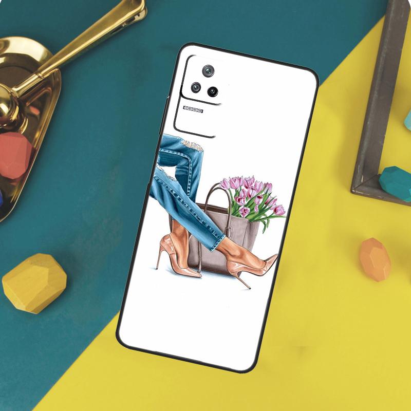 Модный чехол с высоким каблуком для Xiaomi 15 14 13 Ultra 11T 12T 13T 14T Pro POCO X7 Pro X3 X5 X6 F5 F6 M6 Pro Funda
