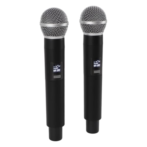 Wireless VHF Microphone, Professional Handheld USB Rechargeable for Karaoke