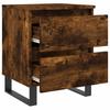 Nightstand Smoked Oak 40x35x50 cm Wood Based Panel