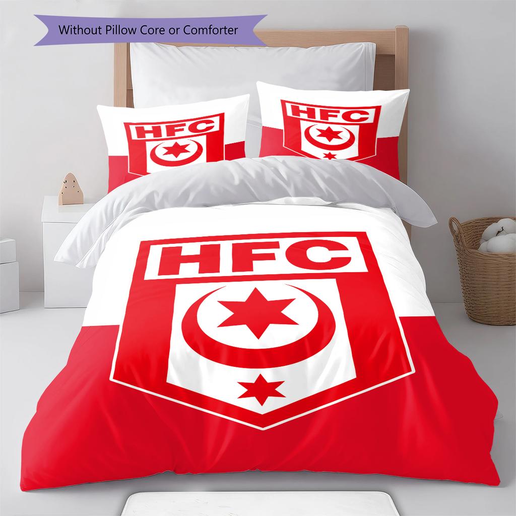 Постельное белье с узором Hallescher FC, Комплект с одеялом, Пододеяльник, Наволочка, Домашний подарок на день рождения (1 пододеяльник + 2 наволочки, без наполнителя)