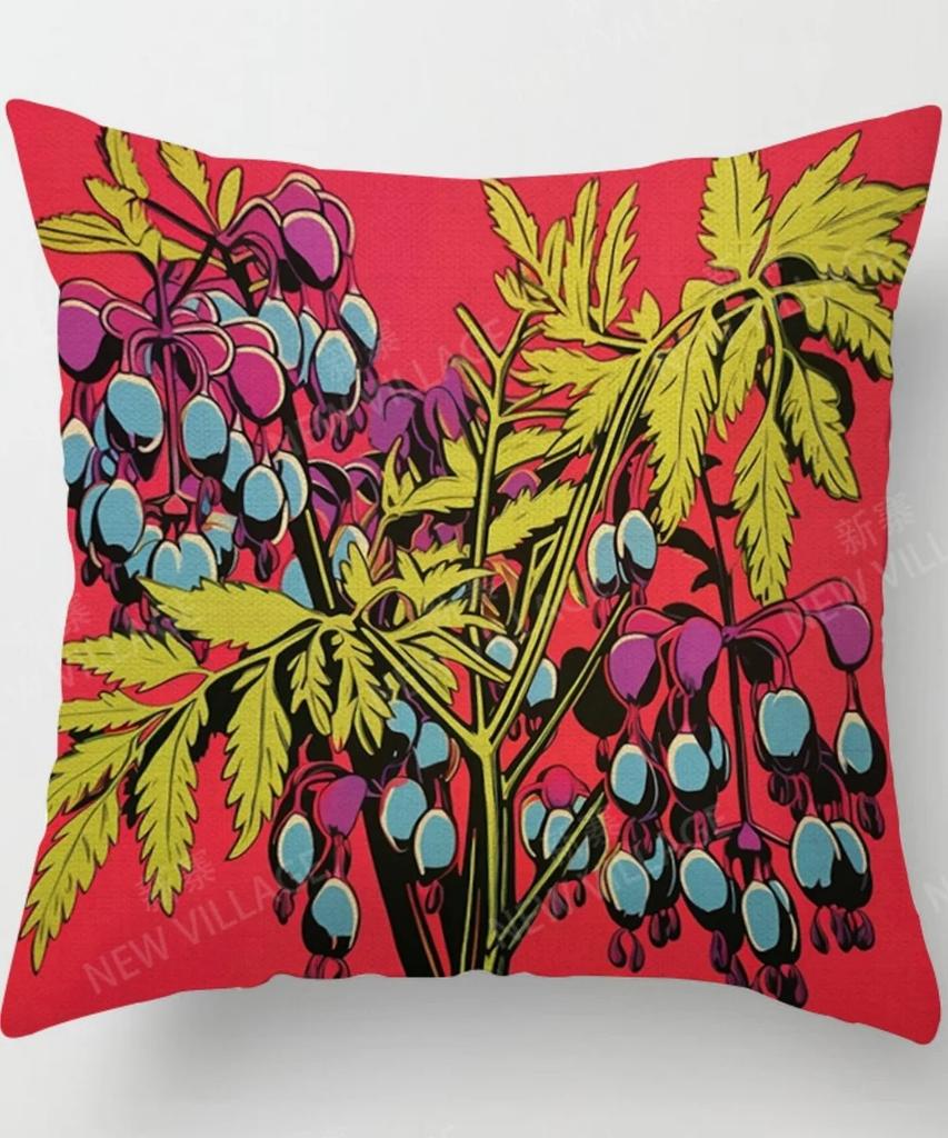 Floral and Colorful Patterned Throw Pillow Covers Pattern Cushion Cover Suitable for Sofa Bedroom Car Pillow Cover