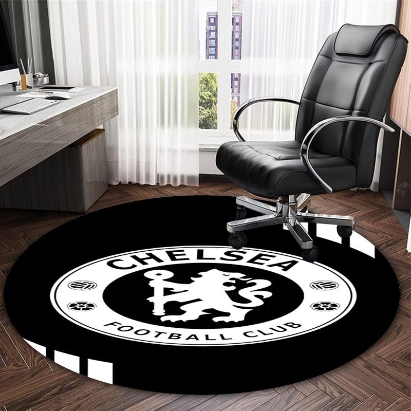 1pc C-Chelsea Carpet, Round Rug, Comfortable, Suitable for Entryways, Living Rooms, Office, And Bedrooms, Christmas Decoration