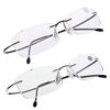 Degree Spectacles Unisex Ultralight Memory Titanium Reading Glasses Rimless Eyeglass