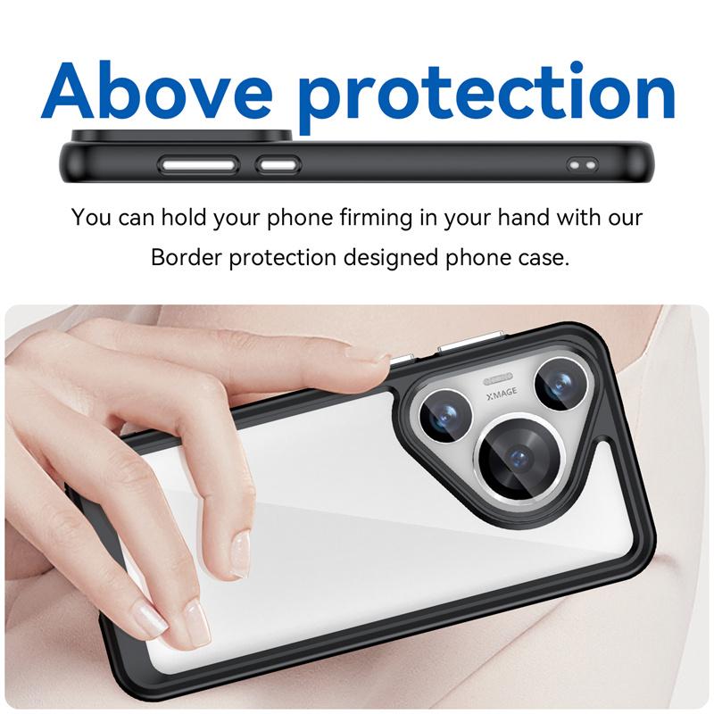 Прозрачный цветной чехол TPU для Huawei Pura 70 Pro P70 Ultra, защитный чехол, прозрачный противоударный чехол с полной защитой