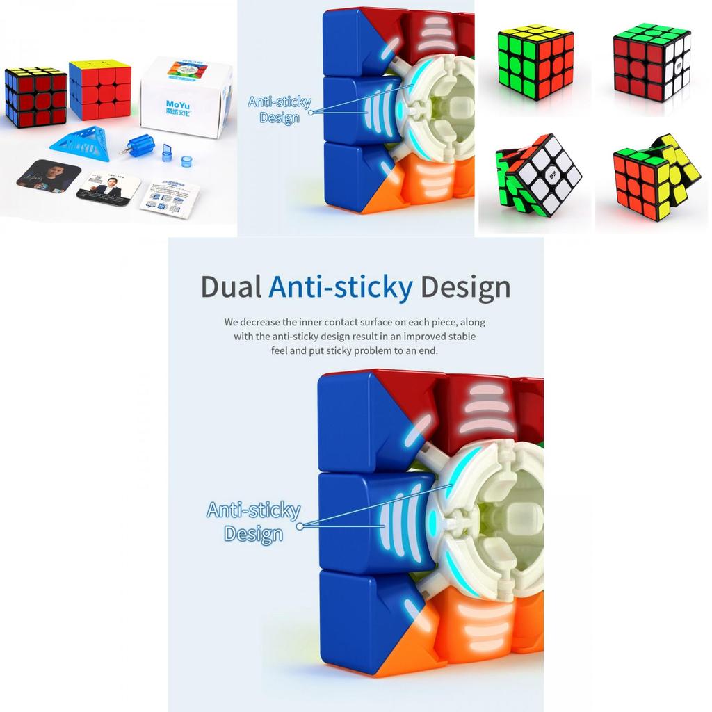 Профессиональный магнитный кубик 3x3 для соревнований в магнитных радужном и черном цветах