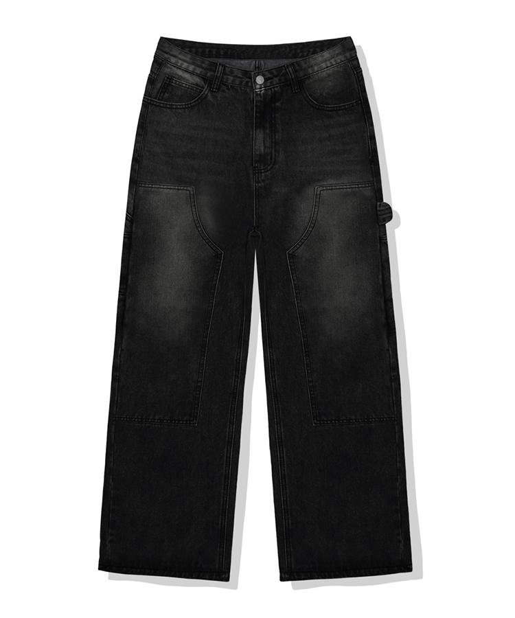 ULIFEZIP [Set] Zebrie Normal Washed Carpenter Wide Pants 11 Color [Ulzd_0042] (A Type)