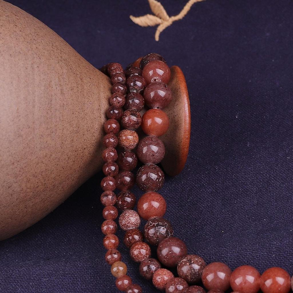 Натуральный свободный камень, фиолетовый авантюрин, круглые бусины для изготовления ювелирных изделий, браслет-подвеска «сделай сам», 15 дюймов, нить 4/6/8/10/12 мм