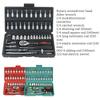 46pcs Car Repair Tool Kit 1/4-Inch Socket Set Car Repair Tool Ratchet Torque Wrench Combo Auto Repairing Set Mechanic Tool