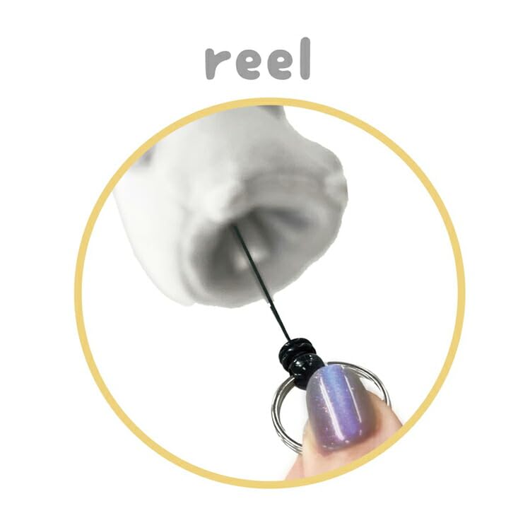 ESK Japan Key Chain, Stationery Toy, Plush Reel Key Cover, Wake Up Head Explosion, Multicolor