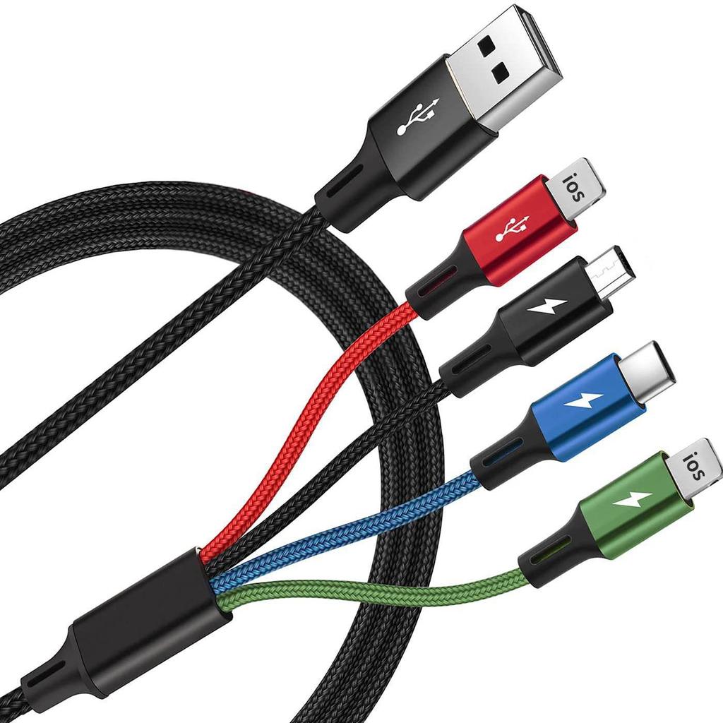 4-in-1 Nylon Braided Universal Fast Charging Cable