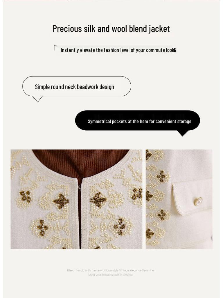 Универсальное шерстяное пальто-кардиган - Дизайн осень/зима, Стиль для ежедневных поездок, Топ с длинным рукавом