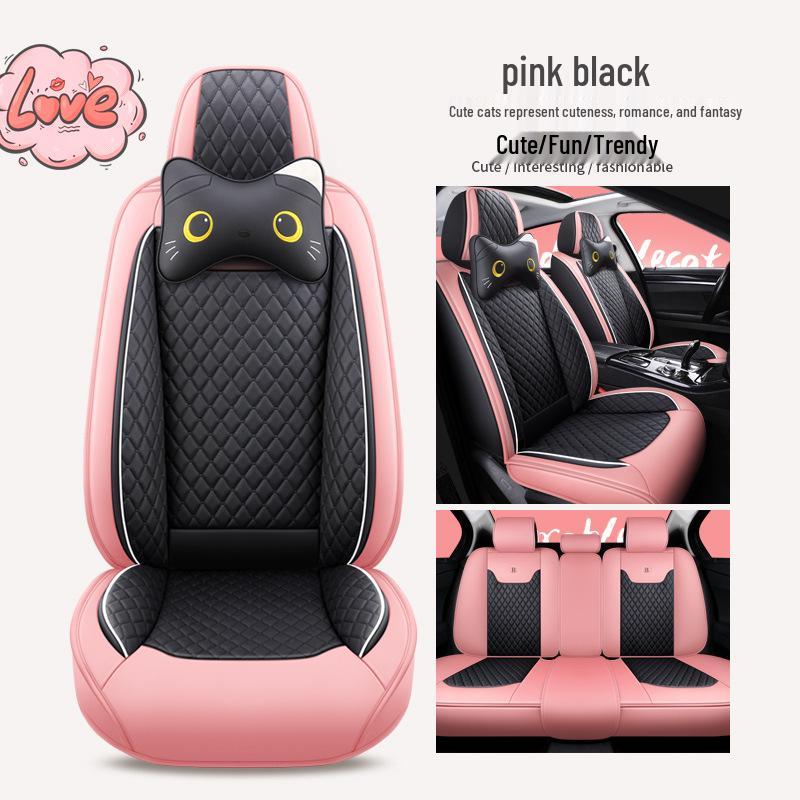 Cartoon Full Coverage Car Seat Cushion for All Seasons - Universal Fit