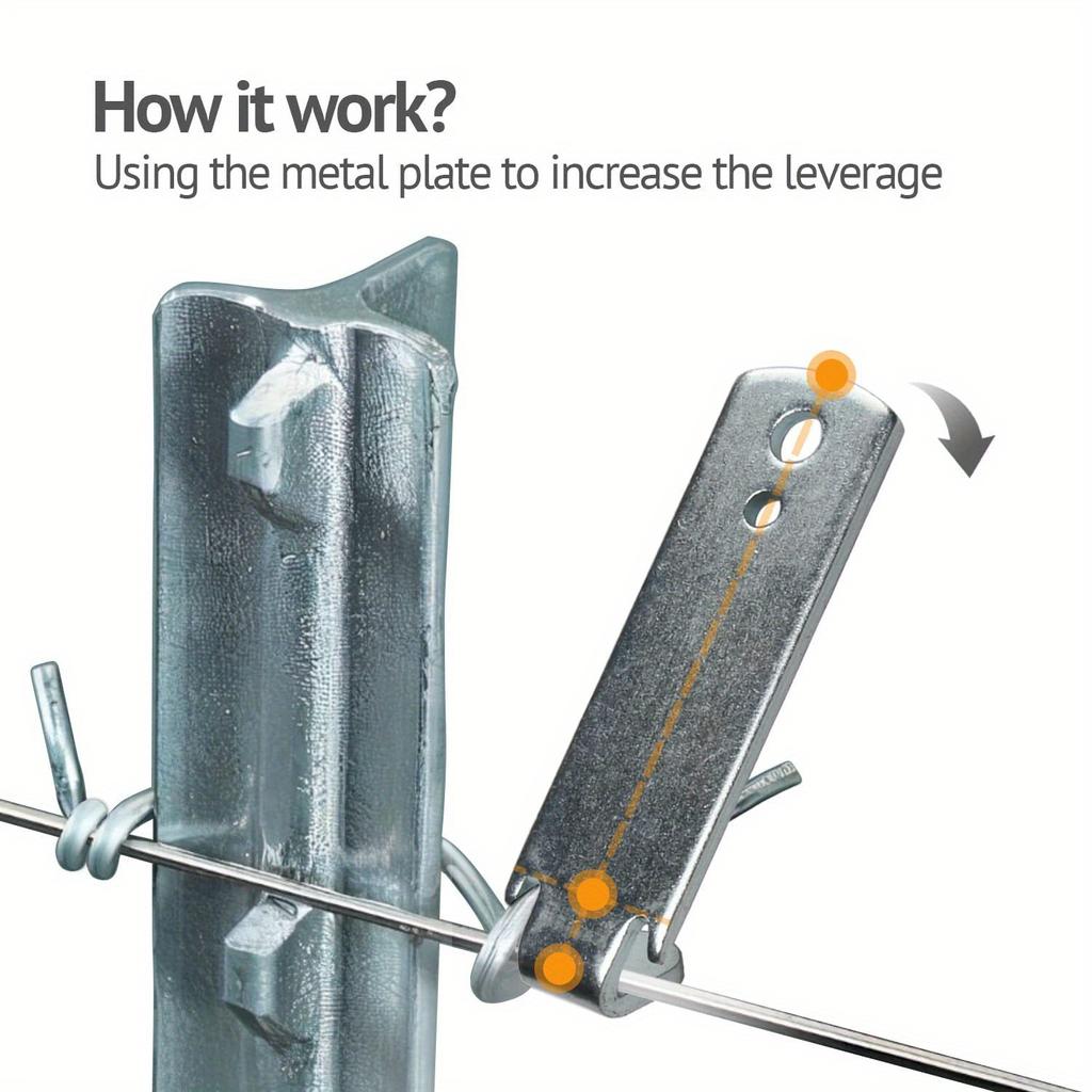 1 шт. Инструмент для скручивания проволоки для забора для клипс для Т-образных столбов, Экономия времени, Инструменты для колючей проволоки, Легко использовать, Достаточно прочный, чтобы скрутить любую проволоку для забора