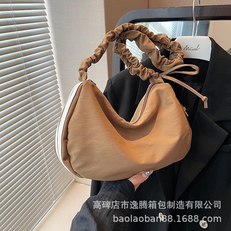 Premium Bag Women's 2024 New Korean Version of Fashion Shoulder Armpit Bag Casual Versatile Dumpling Bag Messenger Bag