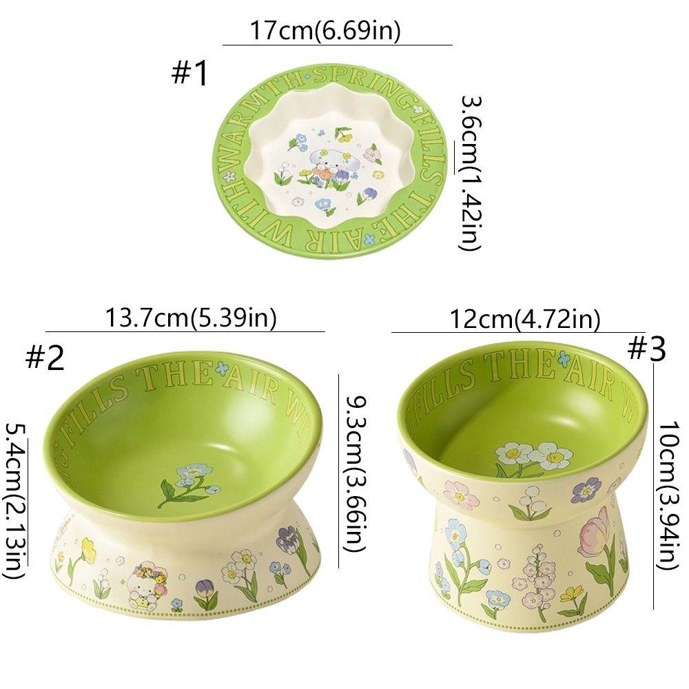 Non-Slip Cat Canned Food Bowl Rabbit Flower Water Bowl Stylish Pet Feeding Bowl Pet Supplies