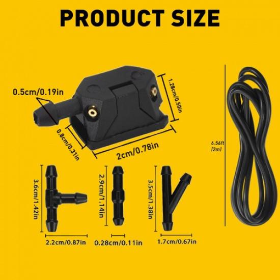 2 x Форсунка омывателя ветрового стекла 2 м шланга для Chevrolet Malibu Equinox Blazer A