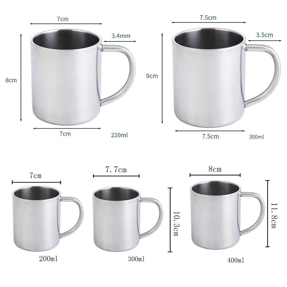 Дорожная кружка из нержавеющей стали с двойной стенкой и ручкой, кофейная кружка, чайная чашка, стакан