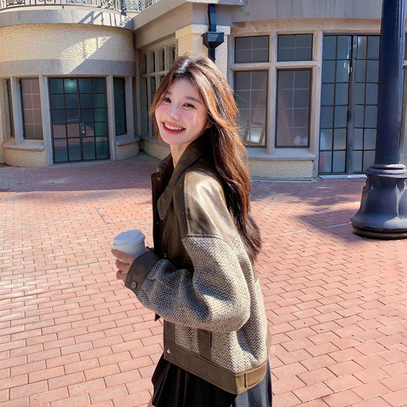 Универсальная женская кожаная куртка Myllard 2025 - Стильный свободный крой для осени и весны