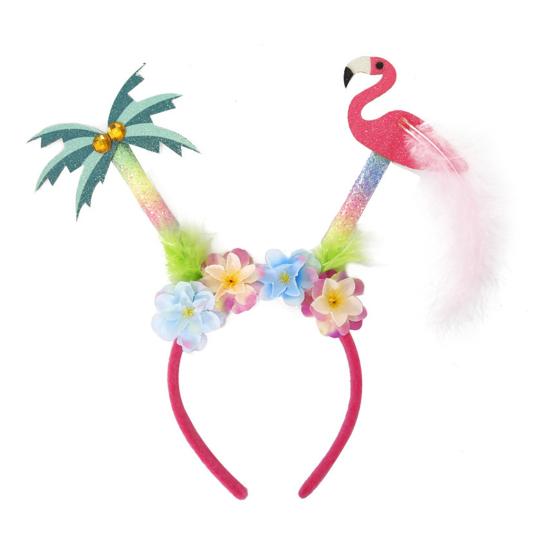 Повязка на голову для гавайской вечеринки, фетровые головные уборы Луау, пальма, фламинго, ананас, повязки на голову для летней пляжной тематической вечеринки, сувениры