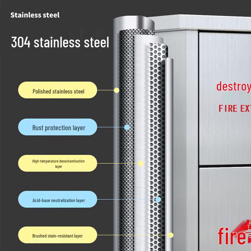 Yun Shun An 304 Stainless Steel Fire Extinguisher Box