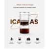 i Cafilas [M224] Холодная кофеварка Кофеварка с гладким капельным поливом для кофе, чая, съемное стекло с фильтром из нержавеющей стали для домашнего офиса, 300 мл