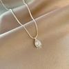 Простое ожерелье с подвеской в виде капли воды из циркона для женщин и девушек, темпераментная универсальная цепочка на ключицу, ювелирные изделия, аксессуары, подарки