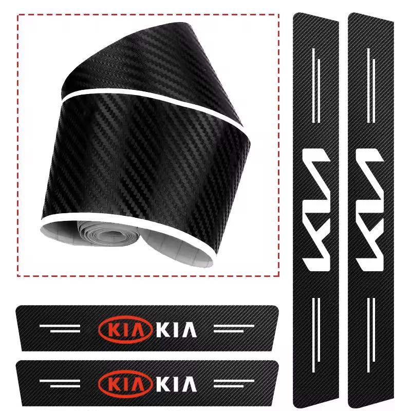 Для Kia Morning Picanto Cerato Venga Cadenza K9 Seltos Tellurid Автомобильные наклейки Противоцарапины Накладки на пороги Пороги из углеродного волокна akl365