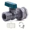 1pc, PVC Spigot Kit Rain Barrel Faucet Kit 3/4 Inch Rain Barrel Valve With Bulkhead Fitting Adapter