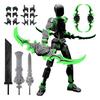 3D Printed Robot Action Figure with Accessories Movable Joints Robot
