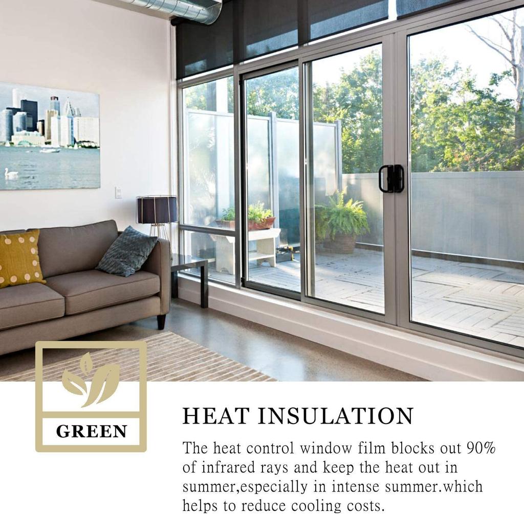 2M односторонняя зеркальная оконная пленка, отражающая самоклеящаяся стеклянная пленка, виниловая, анти-УФ, терморегулирующая, солнцезащитная, тонированная оконная наклейка