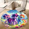 My Little Pony, Дружба — это чудо, Коврик-подкладка под стул, Круглый ковер, Офисный ковер, Машинная стирка, Нескользящий, Подходит для гостиных, спален