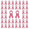 10Pcs Women Brooches Pink Ribbon Lapel Pins Breast Cancers Awareness Badge Pin Heart Shape Brooches for Women Girl