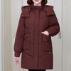 Woman Long Coat Winter Outerwears Plus Size Elegant Lady Jacket Hooded Casual Loose Thick Warm Parkas