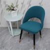 4pcs/set Elastic Dining Chair Covers Polar Fleece Arc Chair Cover Solid Color Stretch Seat Slipcovers for Hotel Home Decor
