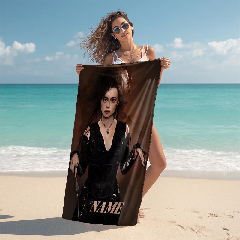 Personalized Hairy Pawter Magic Night Beach Towel Microfiber Beach Towel Thin Absorbent for Beach Swimming Yoga Bath Sports. 0910389