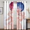 Cartoon Anime Sexy Big Breasts Ass Girl Nude Print Japanese 2 Pieces Shading Drapes Window Curtain for Living Room Bedroom Decor