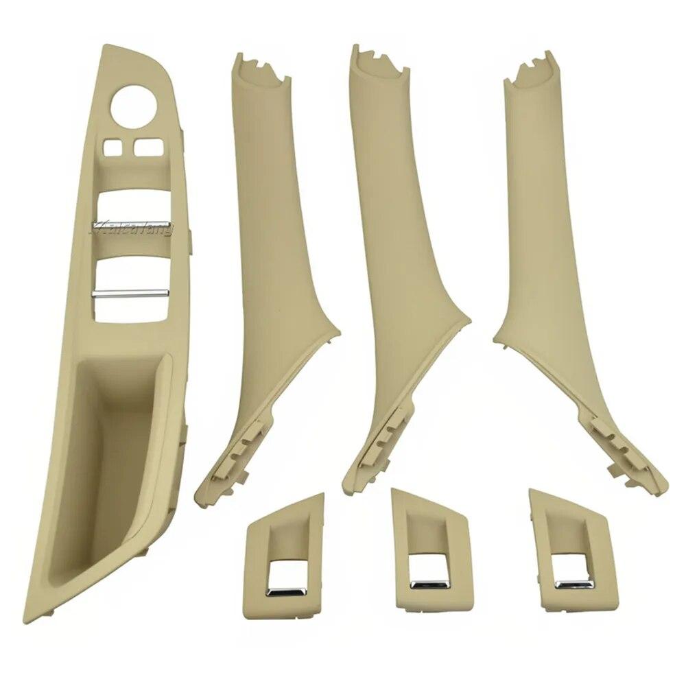 Beige Black Car Inner Door Panel Handle Pull Trim Cover Fit For BMW 5 Serie F10 F11 520i 528i 525d 535i 51417225857 51417225853