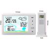 Wireless Weather Station Temperature and Humidity Monitor Alarm Clock Inside Outside Thermometer with Backlight for Home Office