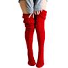 Fashion Women Thigh High Socks Extra Long Woolen Knit Warm Thick Tall Long Boots Stockings Leg Warmers for Girls Winter Pile Thick Socks