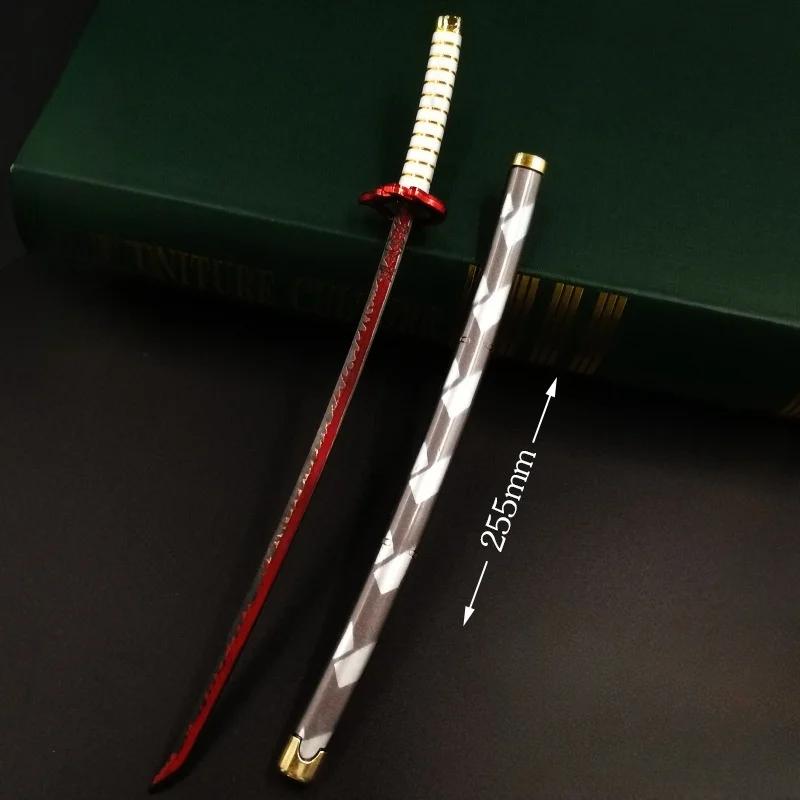 25см Мечи катаны Истребителя демонов Kimetsu No Yaiba Самурайский меч Реальный размер Японская катана Аниме Косплей Реквизит Украшение для дома