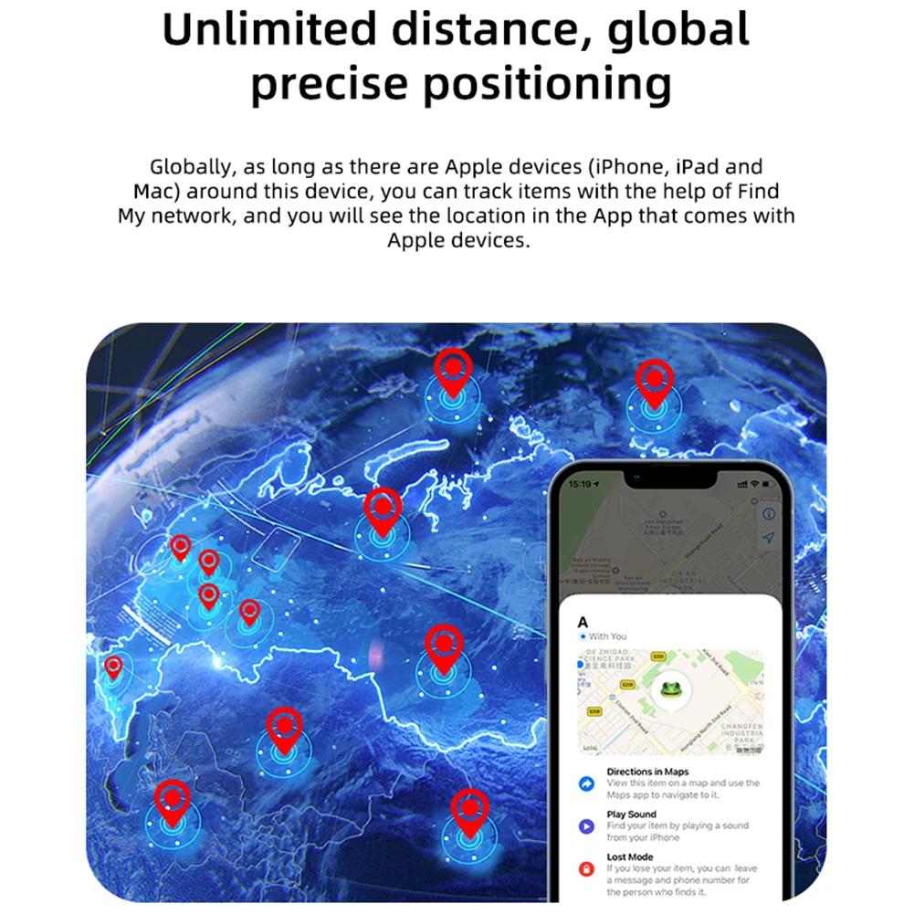 Автомобильный ключ Pet Kids Finder Водонепроницаемый умный GPS-трекер Работает с Apple Find My GPS-трекер для ключей, сумок, кошельков, телефона для домашних животных