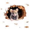 Мышь, выглядывающая из норы, Наклейки на стену, Креативная сцена с туннелем, Самоклеящиеся ПВХ наклейки для детской комнаты, Декор плинтуса