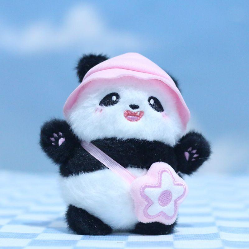 Cute Cartoon Panda Plush Toy Bag Pendant Super Soft Stuffed Animal Keyring